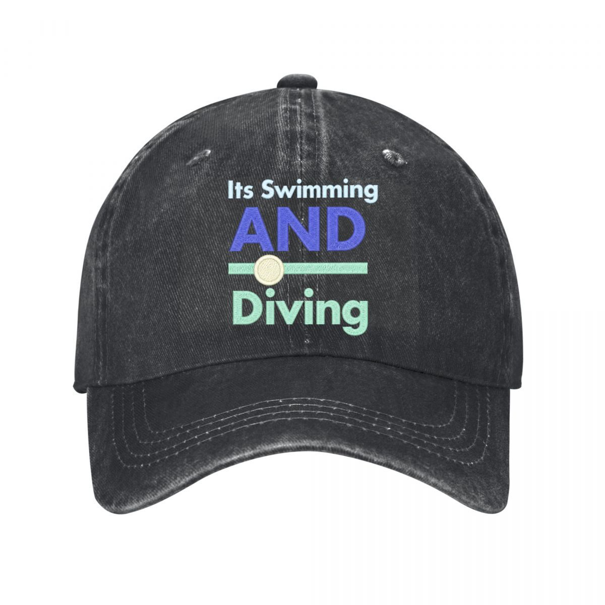 Aquatic Sports Swimming - Boné de beisebol de algodão lavado