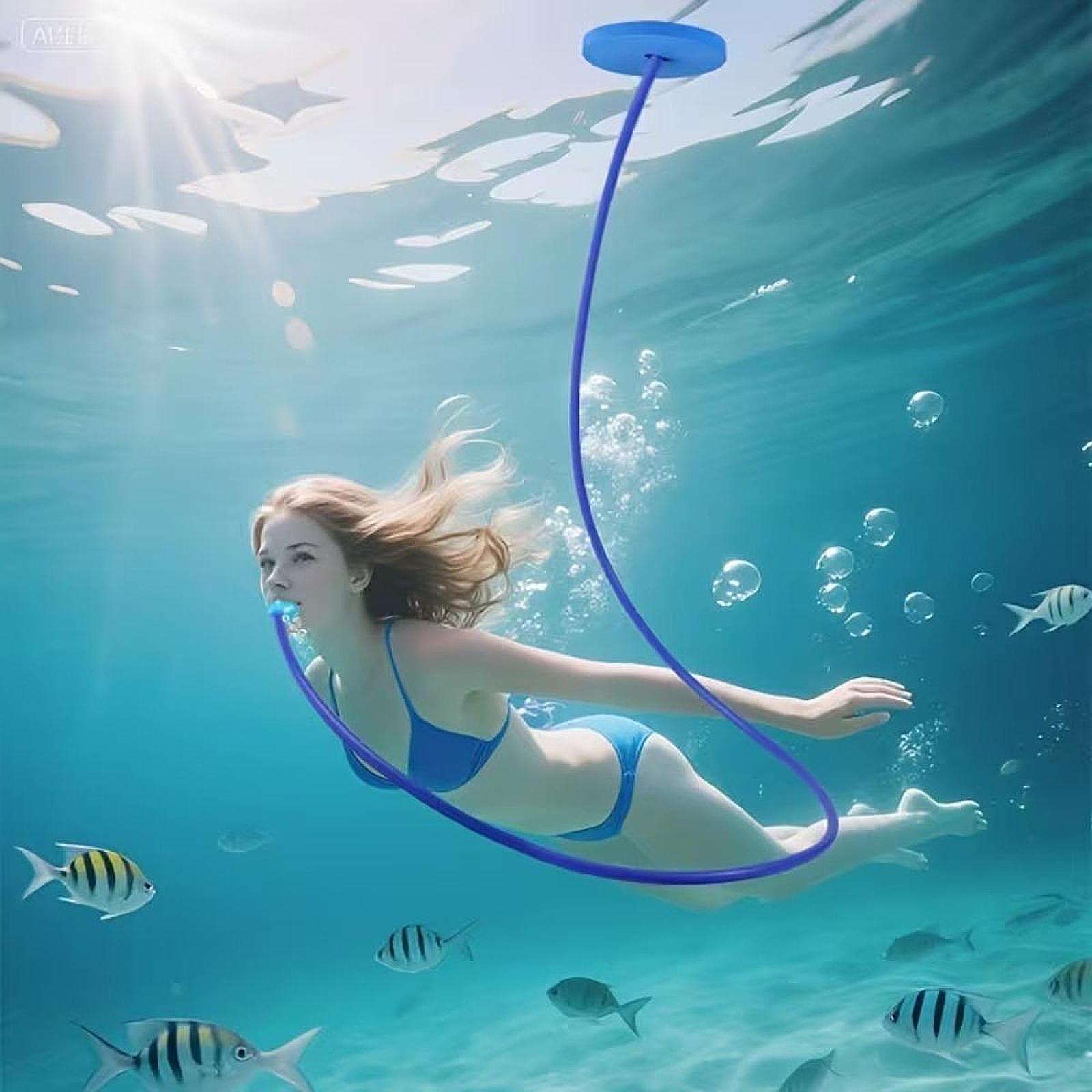 Aquatic Sports Swimming - Snorkel de Mergulho em Silicone Portátil,